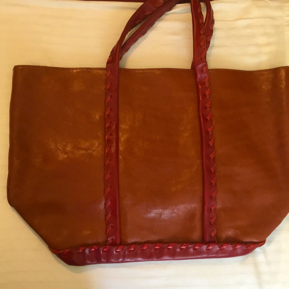 COPY - Maurizio Taiuti  Whipstitch Genuine Leather Tote